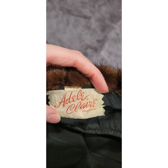 Vintage Adele Claire New York Brown Fur Hat 1960s Real Fur Retro main image 5